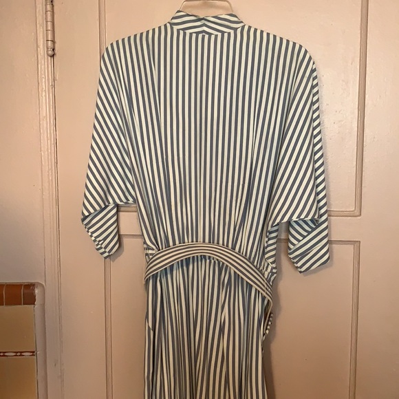 RETRO B.G.B. LTD DRESS NAUTICAL GRAY WHITE STRIPES ROCKABILLY PIN UP I LOVE LUCY - Picture 4 of 16